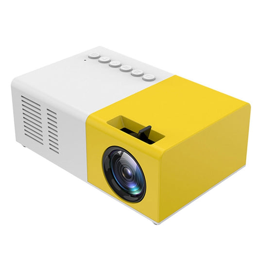 J9 1920x1080P 15 ANSI Portable Home Theater Mini LED HD Digital Projector, Basic Version, US Plug(Yellow White) - Consumer Electronics by buy2fix | Online Shopping UK | buy2fix