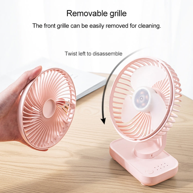 D606 4W USB Rechargeable Portable Four-speed Adjustable Desktop Fan(Pink) - Consumer Electronics by buy2fix | Online Shopping UK | buy2fix