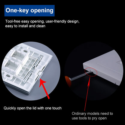 CAT.6 Shielded Pass-through Network Module, Single Port Panel + Shielded Pass-through (Gold) - Lan Cable and Tools by buy2fix | Online Shopping UK | buy2fix