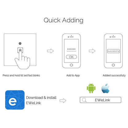 WS-UK-03 EWeLink APP & Touch Control 2A 3 Gangs Tempered Glass Panel Smart Wall Switch, AC 90V-250V, UK Plug - Consumer Electronics by buy2fix | Online Shopping UK | buy2fix