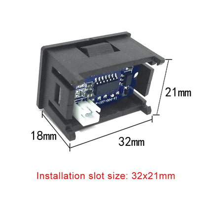 10 PCS 0.36 inch 2 Wires Digital Voltage Meter with Shell, Color Light Display, Measure Voltage: DC 2.5-30V (Red) - Consumer Electronics by buy2fix | Online Shopping UK | buy2fix