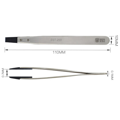 BEST BST-250  Stainless Steel Snti Static Tweezer - Tweezers by BEST | Online Shopping UK | buy2fix