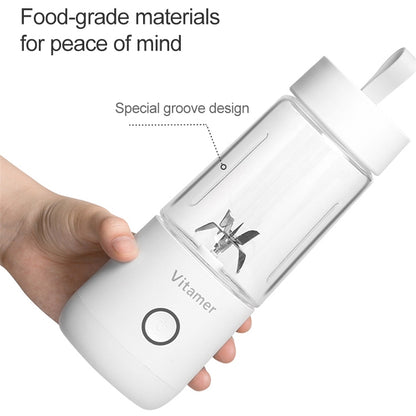 Vitamer USB Mini Portable Juicer Juice Blender Lemon Fruit Squeezers Reamers Bottle (White) - Home & Garden by buy2fix | Online Shopping UK | buy2fix