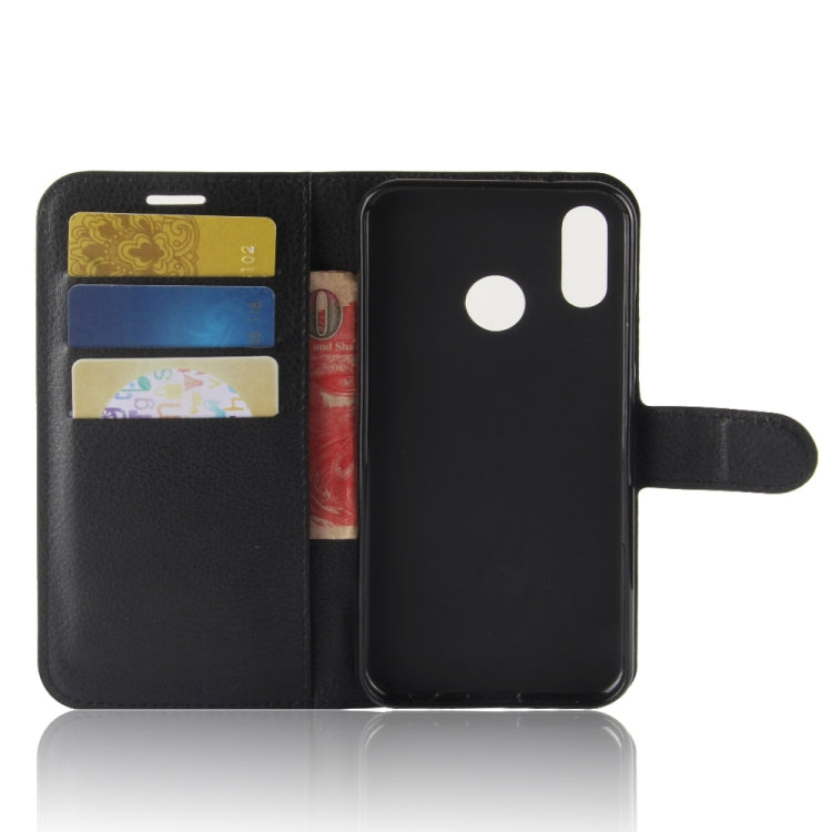 Litchi Texture Horizontal Flip Leather Case for Huawei P30 Lite, with Wallet & Holder & Card Slots (Black) - Mobile Accessories by buy2fix | Online Shopping UK | buy2fix