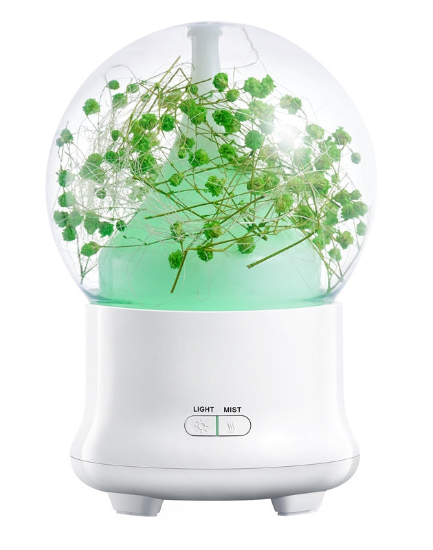 ML-824 100ML Gypsophila Flowers Aromatherapy Diffuser Air Humidifier with Colorful LED Light for Office / Home(Green) - Home & Garden by buy2fix | Online Shopping UK | buy2fix