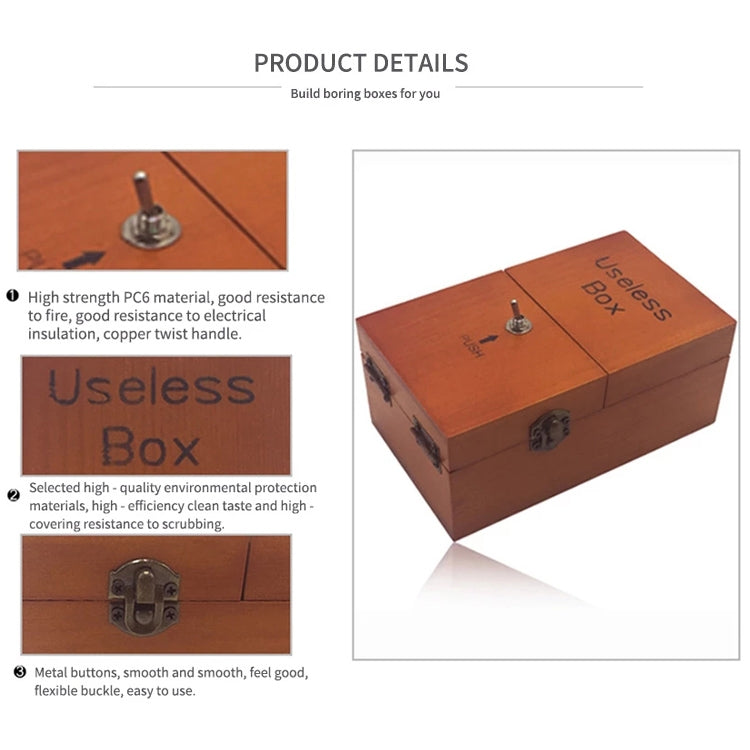 Creative Funny Present Useless Box Novel Wooden Anti-stress Toy (Pink) - Fidget Cube by buy2fix | Online Shopping UK | buy2fix
