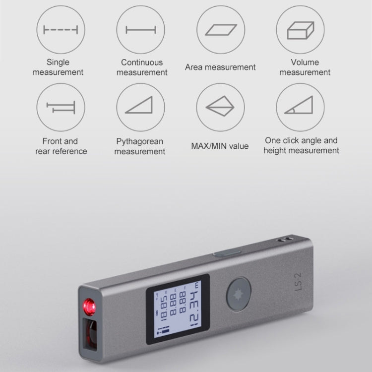 LS-2 25m Rechargeable LCD Digital Laser Rangefinder Distance Meter -  by buy2fix | Online Shopping UK | buy2fix