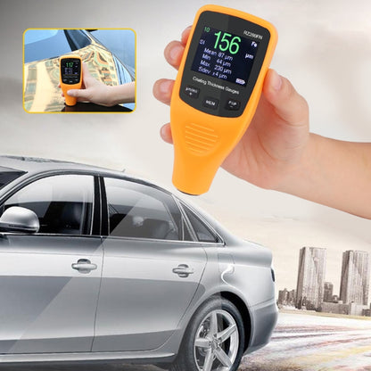 RZ260FN Ferrous & Non-Ferrous 2 in 1 LCD Display Ultrasonic Coating Paint Thickness Gauge Meter Tools (Orange) - Coating Thickness Gauge by buy2fix | Online Shopping UK | buy2fix