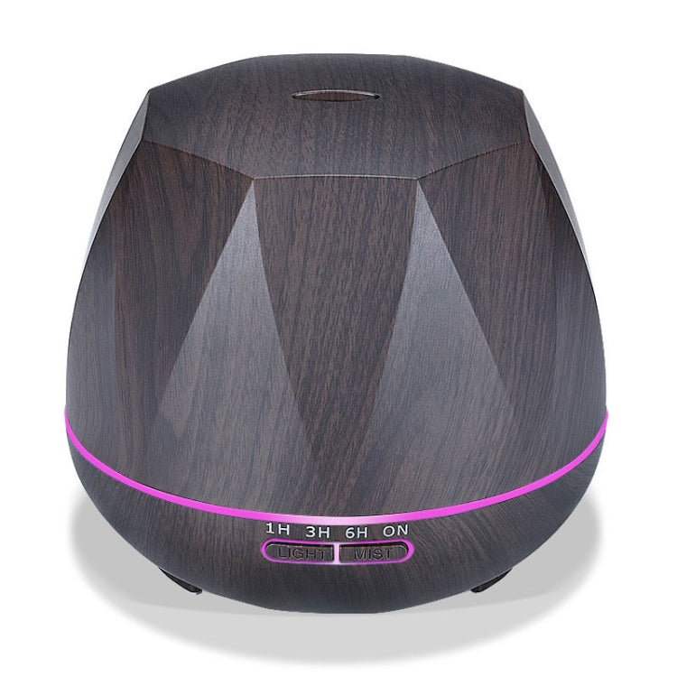 Diamond Wood Grain Remote Control Ultrasonic Humidifier Aromatherapy Machine Automatic Alcohol Sprayer with LED Lights, Capacity: 400mL, AU Plug (Dark Wood Color) - Home & Garden by buy2fix | Online Shopping UK | buy2fix