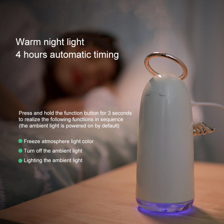 TSHM0 Mini Angel Atomizing Humidifier with Colorful Night Lights, Water Tank Capacity: 230mL(Pink) - Home & Garden by buy2fix | Online Shopping UK | buy2fix