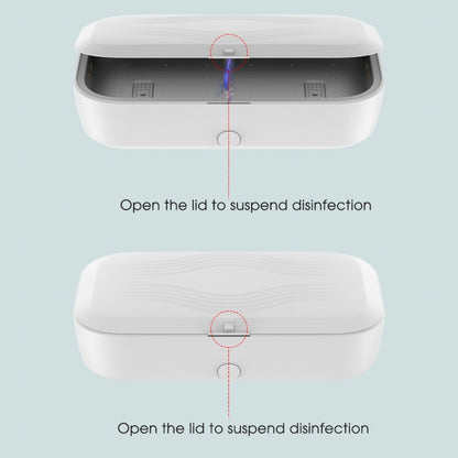 RQW-168 10W Wireless Charging Sterilization Box Smartphone Sterilizer UV Light Disinfection Cleaning Box(White) - Sterilizers by buy2fix | Online Shopping UK | buy2fix