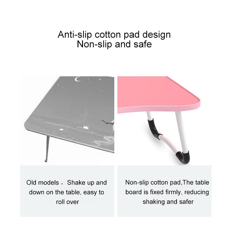 W-shaped Non-slip Legs Pattern Adjustable Folding Portable Laptop Desk with Card Slot (Cloud) - Computer & Networking by buy2fix | Online Shopping UK | buy2fix