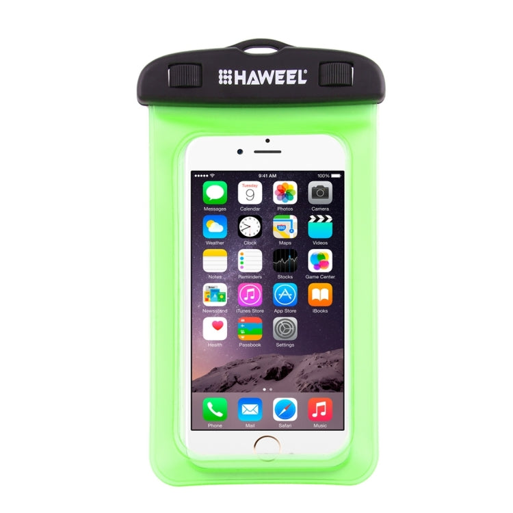 HAWEEL Transparent Universal Waterproof Bag with Lanyard for iPhone, Galaxy, Huawei, Xiaomi, LG, HTC and Other Smart Phones(Green) - Apple Accessories by HAWEEL | Online Shopping UK | buy2fix