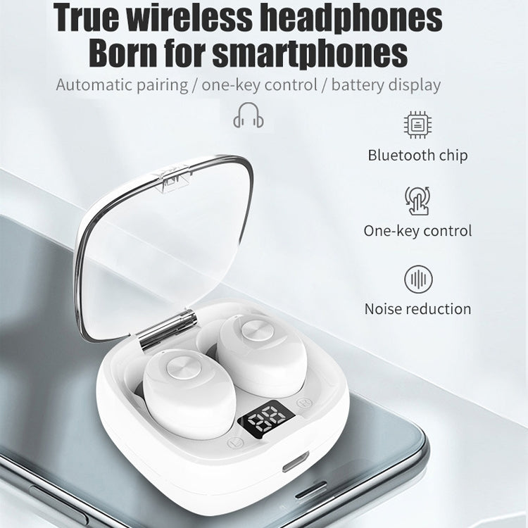 XG-8 TWS Digital Display Touch Bluetooth Earphone with Magnetic Charging Box(White) - TWS Earphone by buy2fix | Online Shopping UK | buy2fix