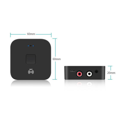 B11 Bluetooth 5.0 Receiver AUX NFC to 2 x RCA Audio Adapter - Apple Accessories by buy2fix | Online Shopping UK | buy2fix