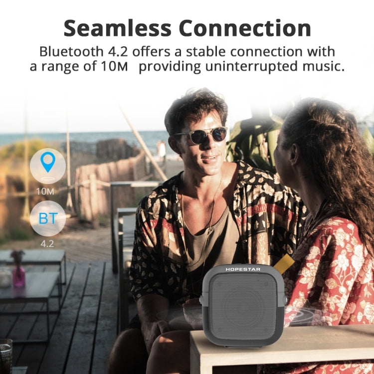 HOPESTAR T5mini Bluetooth 4.2 Portable Mini Wireless Bluetooth Speaker (Grey) - Mini Speaker by HOPESTAR | Online Shopping UK | buy2fix