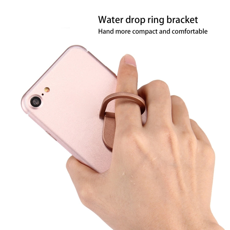 Universal 360 Degree Rotation Drops of water Style Ring Phone Holder Stand(Rose Gold) - Ring Holder by buy2fix | Online Shopping UK | buy2fix