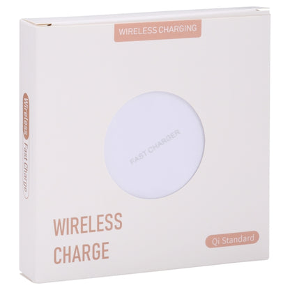 10W QI Plaid Pattern Round Metal Wireless Charger (White) - Apple Accessories by buy2fix | Online Shopping UK | buy2fix