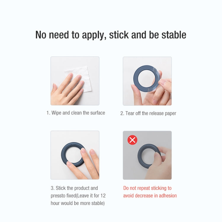 NILLKIN Portable PU Leather Magnetic Ring Sticker (Black) - Hand-Sticking Bracket by NILLKIN | Online Shopping UK | buy2fix