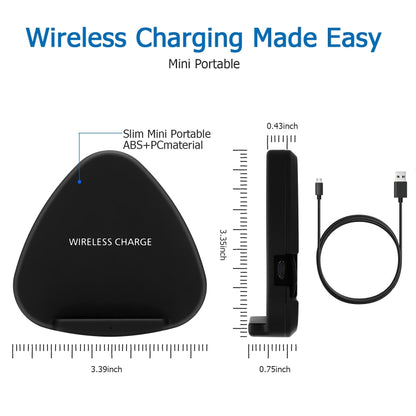 QK11 10W ABS + PC Fast Charging Qi Wireless Charger Pad(Black) - Apple Accessories by buy2fix | Online Shopping UK | buy2fix