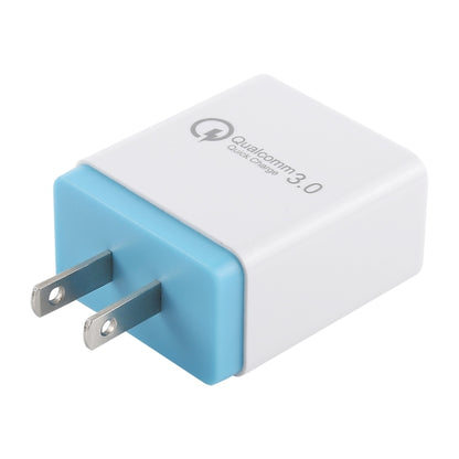 AR-QC-03 2.1A 3 USB Ports Quick Charger Travel Charger, US Plug (Blue) - Apple Accessories by buy2fix | Online Shopping UK | buy2fix