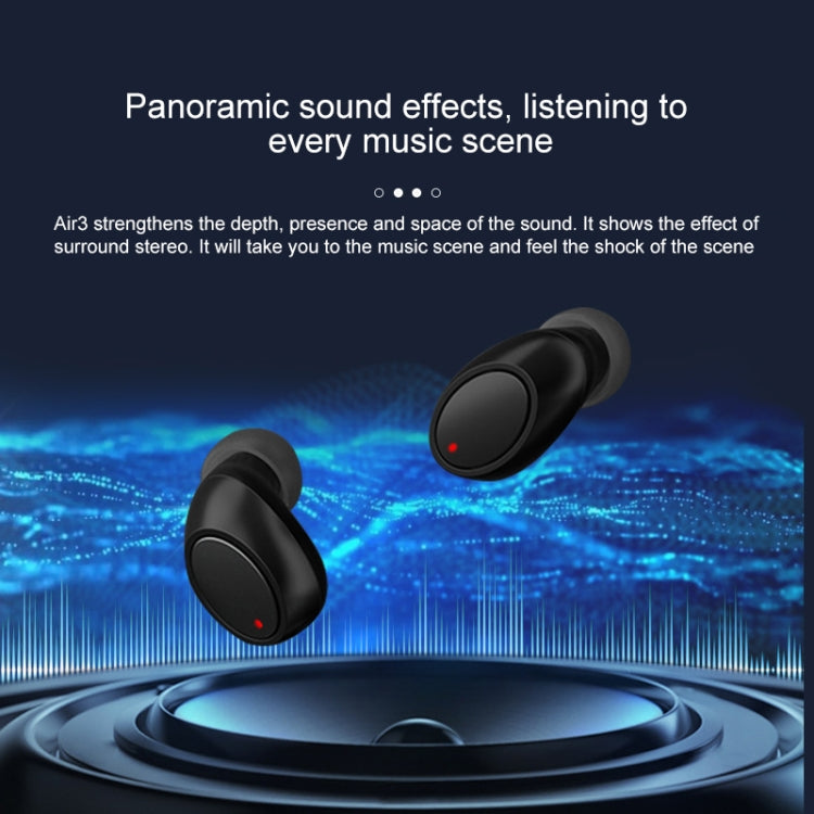 Air3 TWS V5.0 Wireless Stereo Bluetooth Headset with Charging Case, Support Intelligent Voice(Black) - TWS Earphone by buy2fix | Online Shopping UK | buy2fix