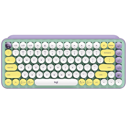 Logitech POP KEYS Round Button Bluetooth Mechanical Keyboard (Purple) - Wireless Keyboard by Logitech | Online Shopping UK | buy2fix