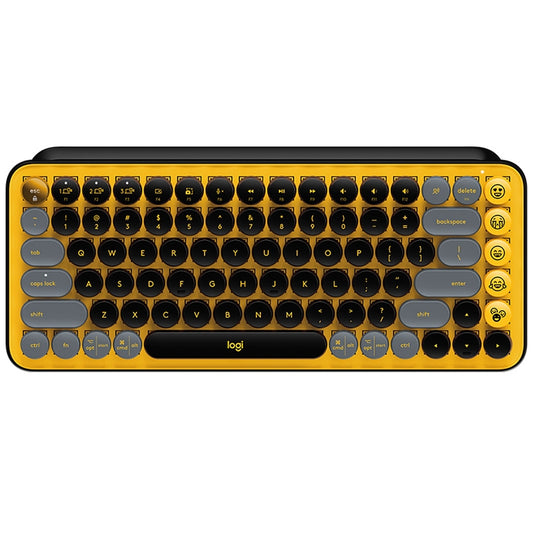 Logitech POP KEYS Round Button Bluetooth Mechanical Keyboard(Yellow) - Wireless Keyboard by Logitech | Online Shopping UK | buy2fix