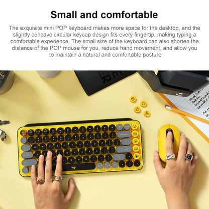 Logitech POP KEYS Round Button Bluetooth Mechanical Keyboard(Yellow) -  by Logitech | Online Shopping UK | buy2fix