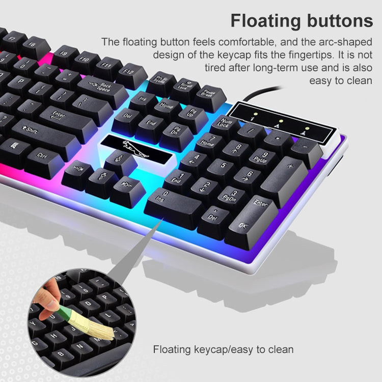 ZGB G21 Luminous Wired Keyboard + Mouse Set (Black) - Wired Keyboard by Chasing Leopard | Online Shopping UK | buy2fix