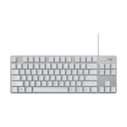 Logitech K835 Mini Mechanical Wired Keyboard, Green Shaft (White) - Wired Keyboard by Logitech | Online Shopping UK | buy2fix