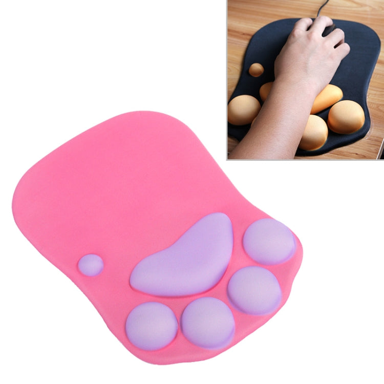 MONTIAN Cat Claw Shape Slow Soft Bracer Non-slip Silicone Mouse Pad (Rose Red) - Mouse Pads by buy2fix | Online Shopping UK | buy2fix