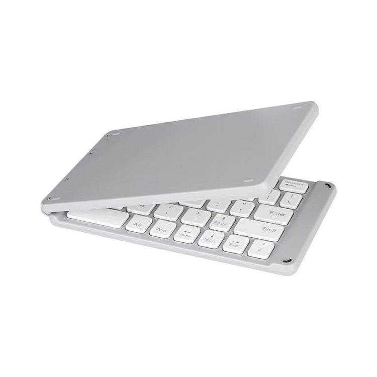 K018 USB Charging Foldable 67 Keys Bluetooth Wireless Keyboard (Silver) -  by buy2fix | Online Shopping UK | buy2fix