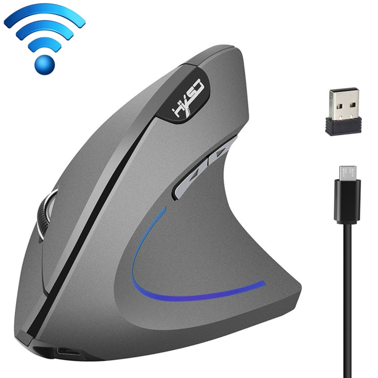 HXSJ T22 2.4GHz Wireless 4-Keys 2400 DPI Adjustable Ergonomics Optical Vertical Mouse - Wireless Mice by HXSJ | Online Shopping UK | buy2fix