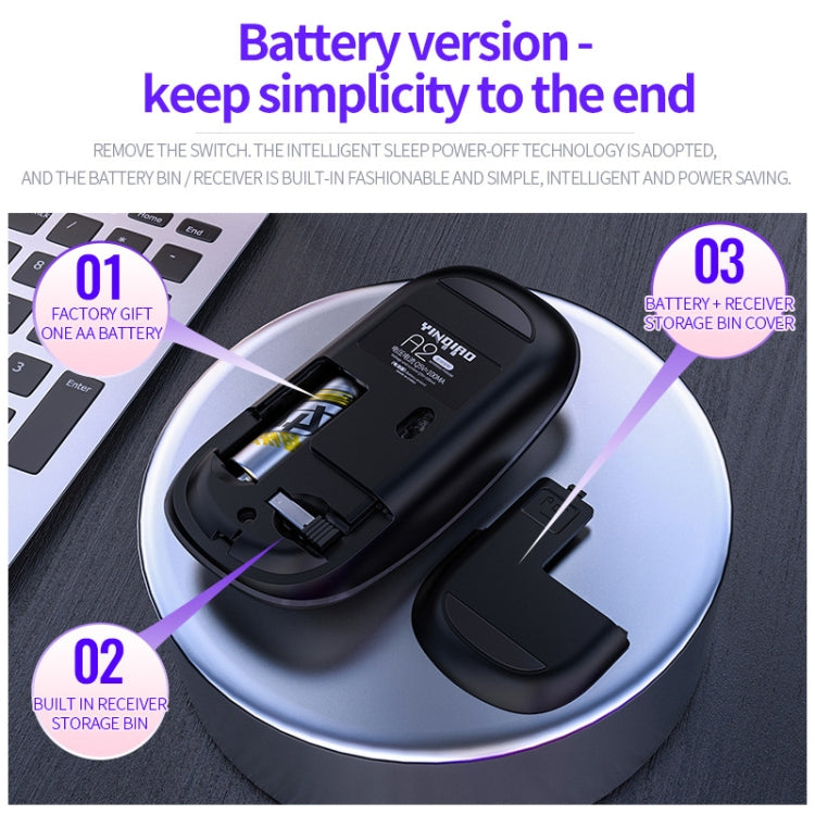 YINDIAO A2 2.4GHz 1600DPI 3-modes Adjustable Wireless Silent Mouse, Battery Powered(Grey) - Computer & Networking by YINDIAO | Online Shopping UK | buy2fix