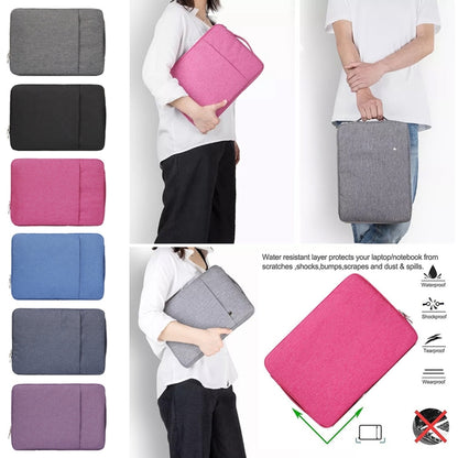 13.3 inch Universal Fashion Soft Laptop Denim Bags Portable Zipper Notebook Laptop Case Pouch for MacBook Air / Pro, Lenovo and other Laptops, Size: 35.5x26.5x2cm (Purple) - 13.3 inch by buy2fix | Online Shopping UK | buy2fix