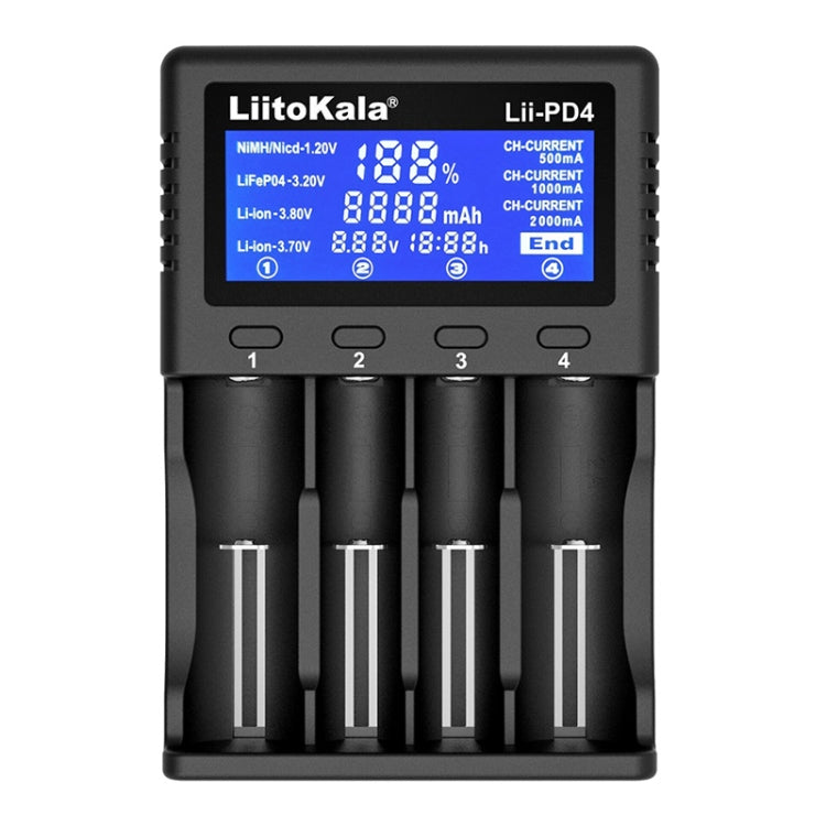 LiitoKala Lii-PD4 Nickel-hydrogen Battery Charger for Li-ion / IMR LiFePO4 26650，21700，20700, 18650, 18490, 18350, 17670, 17500, 16340(RCR123), 14500, 10440 - Consumer Electronics by buy2fix | Online Shopping UK | buy2fix