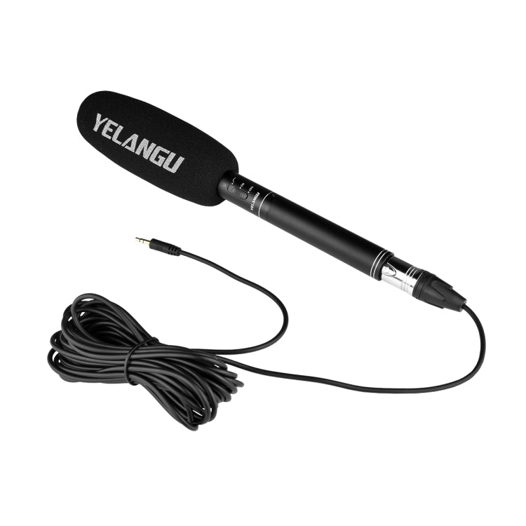 YELANGU YLG9933A MIC07 Professional Interview Condenser Video Shotgun Microphone with 6.5mm Audio Adapter & 3.5mm RXL Audio Cable(Black) - Camera Microphone by YELANGU | Online Shopping UK | buy2fix