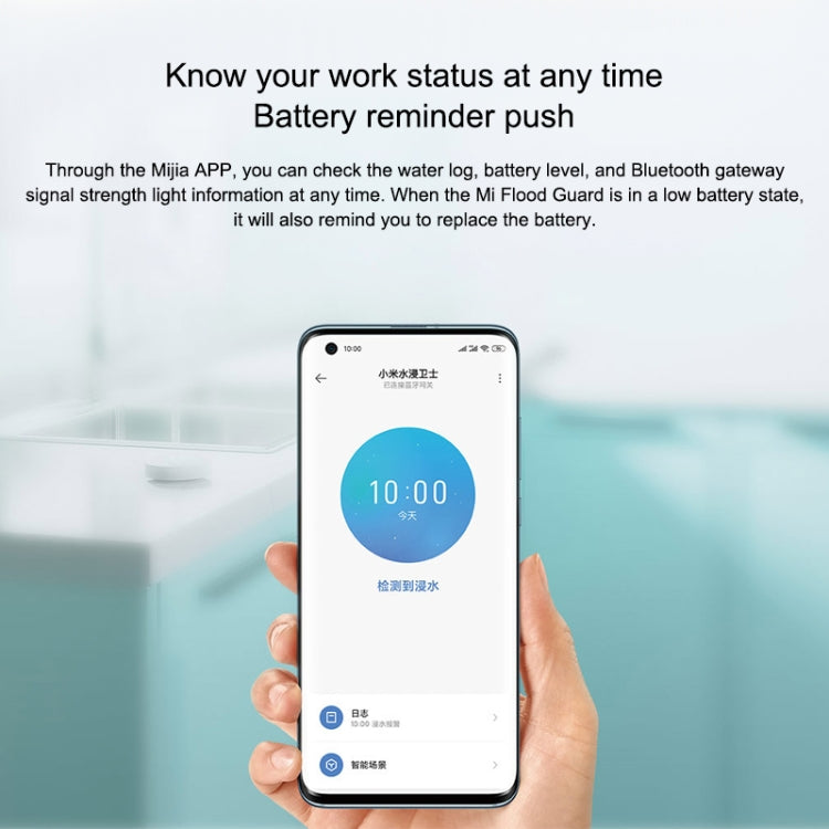 Original Xiaomi Wireless Bluetooth Flood Guard Intelligently Detects Water Leakage Xiaoai Speaker Linkage App to Remotely Remind Smart Home, need to be used with CA1001 - Security by Xiaomi | Online Shopping UK | buy2fix