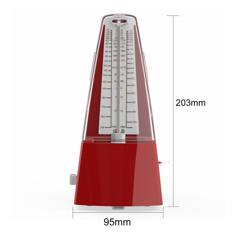 Piano Guitar Drum Violin Zither Universal Mechanical Metronome, Classic Version(Red) - Stringed Instruments by buy2fix | Online Shopping UK | buy2fix