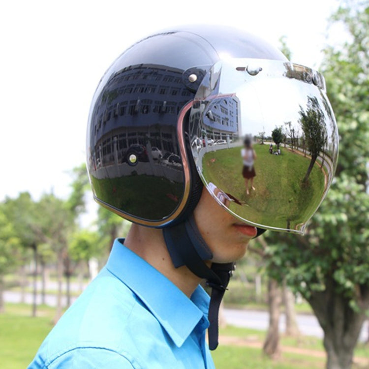 Soman Motorcycle Bubble Visor Open Face Helmet Visor Helmet Windshield Shield with Transparent Frame(Colour) - Helmets by SOMAN | Online Shopping UK | buy2fix