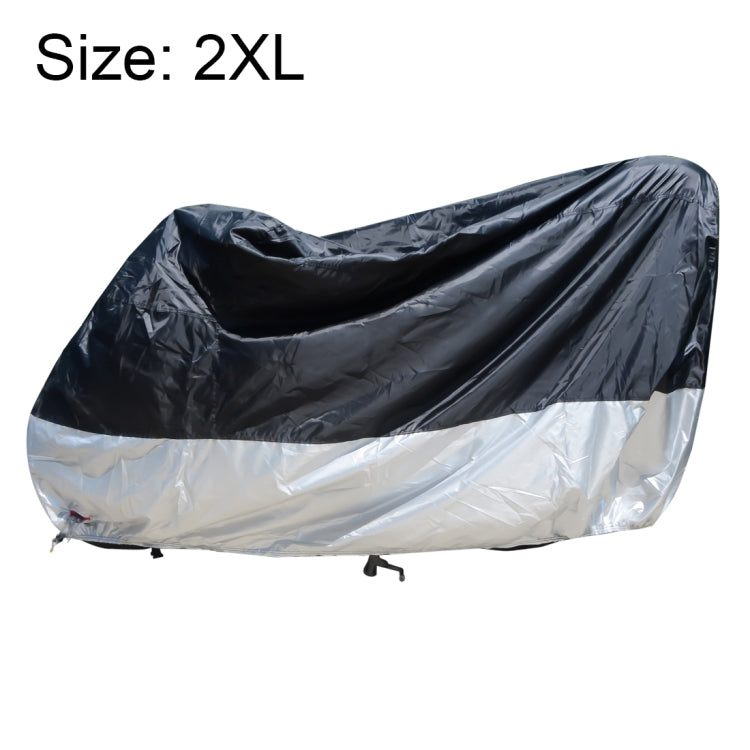 210D Oxford Cloth Motorcycle Electric Car Rainproof Dust-proof Cover, Size: XXL (Black Silver) - Raincoat by buy2fix | Online Shopping UK | buy2fix