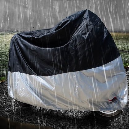 210D Oxford Cloth Motorcycle Electric Car Rainproof Dust-proof Cover, Size: XXL (Black Silver) - Raincoat by buy2fix | Online Shopping UK | buy2fix