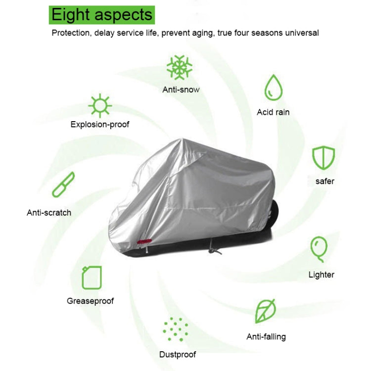 210D Oxford Cloth Motorcycle Electric Car Rainproof Dust-proof Cover, Size: XXXL (Black) - Raincoat by buy2fix | Online Shopping UK | buy2fix