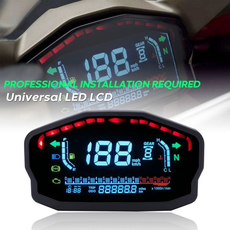 Speedpark Universal Motorcycle Modified LCD Speedometer Digital Backlight Odometer - In Car by Speedpark | Online Shopping UK | buy2fix