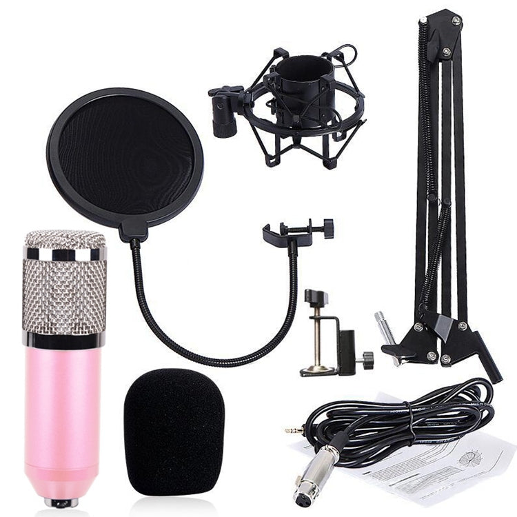 BM-800 Network K-Song Dedicated High-end Metal Shock Mount Microphone Set(Pink) - Consumer Electronics by buy2fix | Online Shopping UK | buy2fix