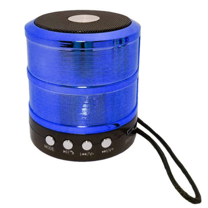 WS-887 Bluetooth Speaker with Lanyard, Support Hands-free Call & FM & U Disk & TF Card & AUX(Blue) - Mini Speaker by buy2fix | Online Shopping UK | buy2fix