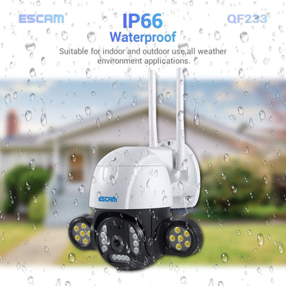 ESCAM QF233 3.0 Million Pixels Smart WiFi IP Camera, Support Auto Tracking & Night Vision & Two Way Audio & TF Card & Onvif, EU Plug - Security by ESCAM | Online Shopping UK | buy2fix