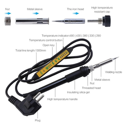 BEST Adjustable Temperature Electric Soldering Iron Welding Solder Station Heat Pencil, UK Plug - Electric Soldering Iron by BEST | Online Shopping UK | buy2fix