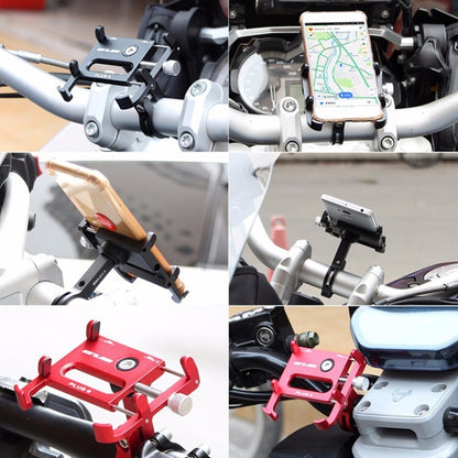 GUB Plus 6 Aluminum Alloy MTB Bike Bicycle Phone Holder(Black Red) - Outdoor & Sports by GUB | Online Shopping UK | buy2fix